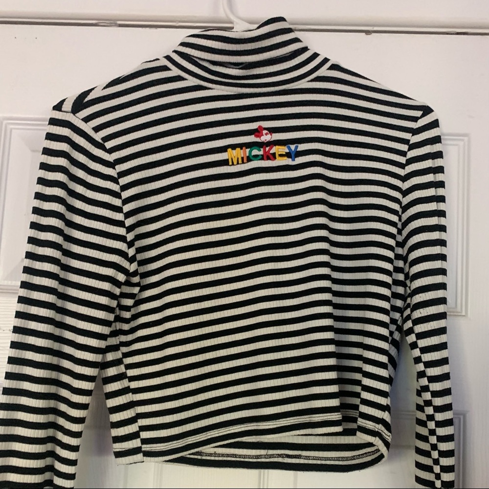 Mickey Mouse cropped turtleneck sweater